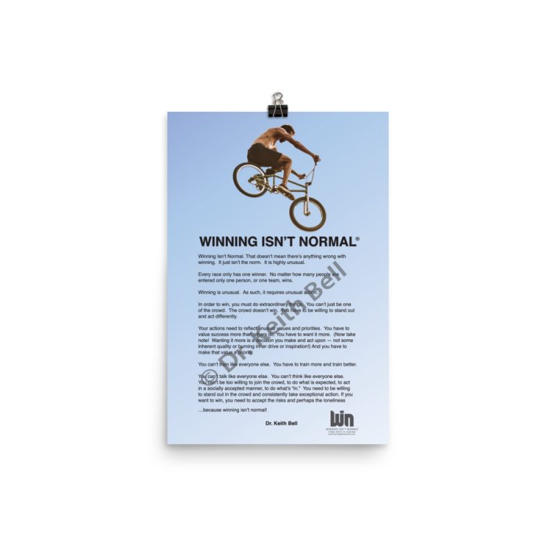 W.I.N. 12×18 Poster (biker)